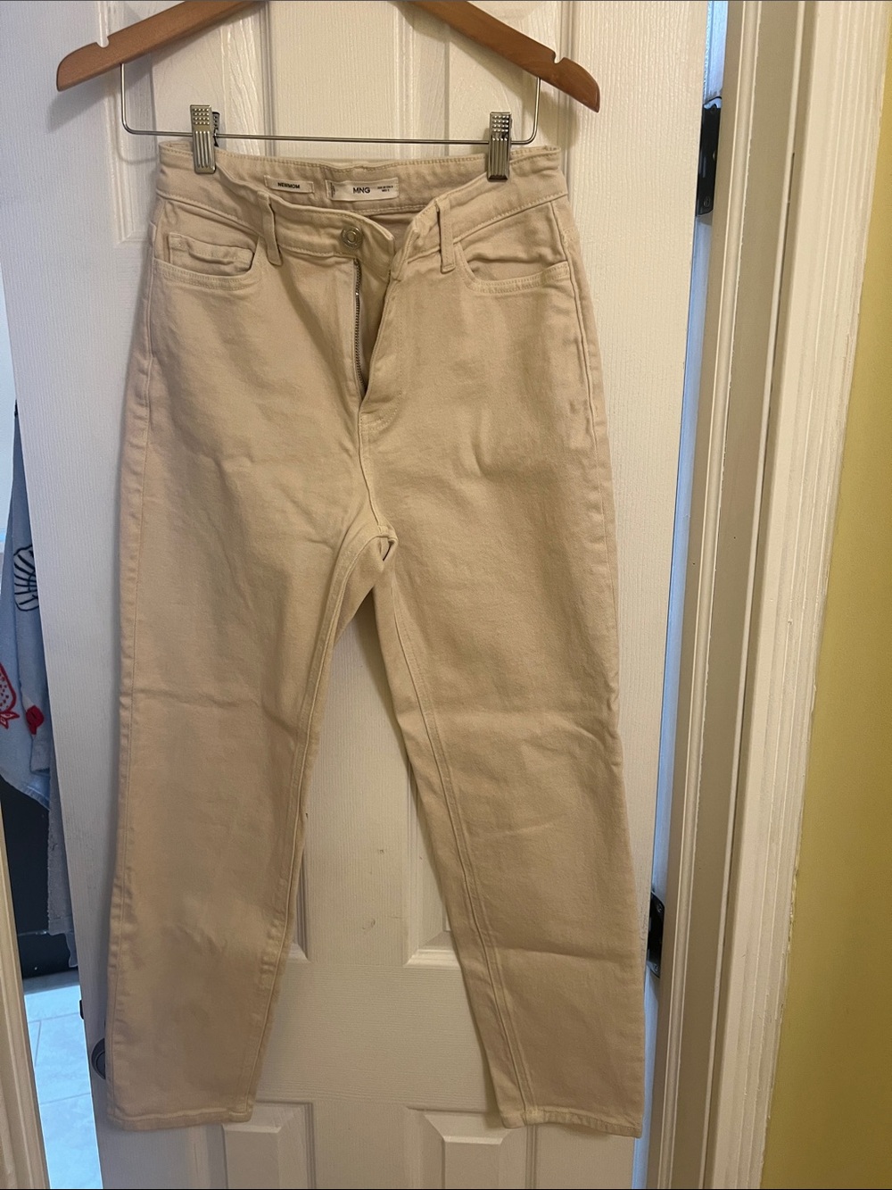 Mango newmom High-Rise Beige Women's Jeans